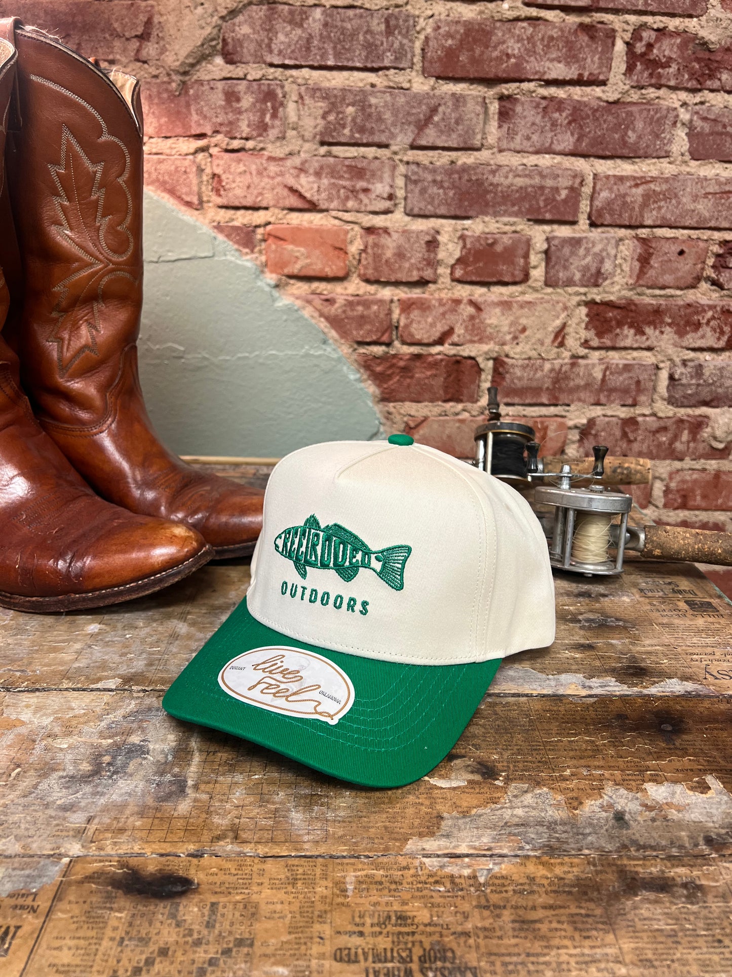 The original embroidered - green