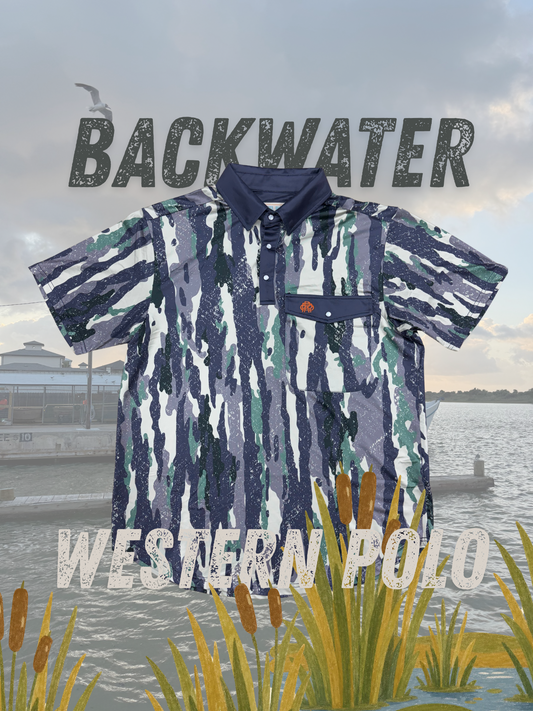 Backwater Camo Performance Polo