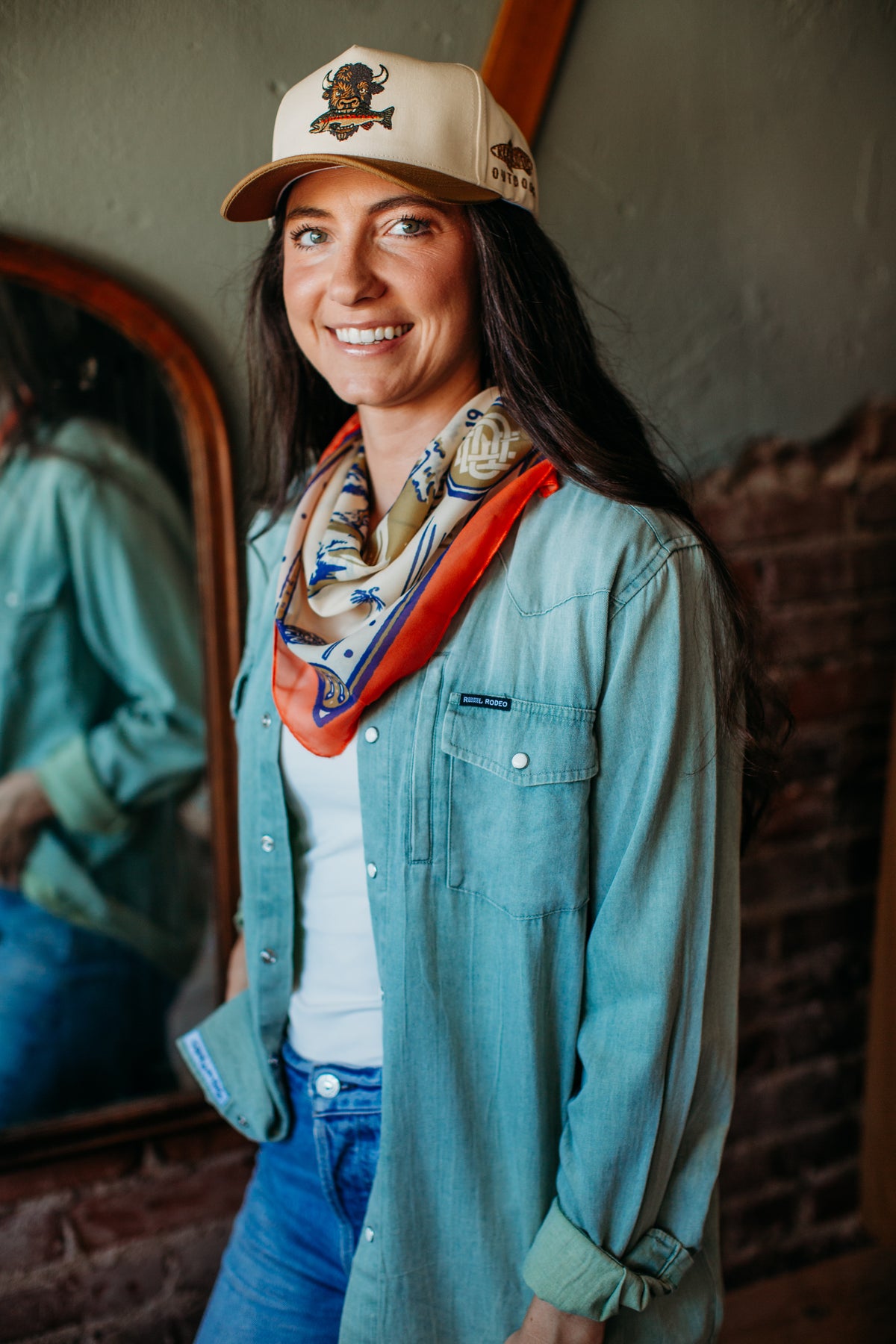 Texas Sage - vintage washed denim
