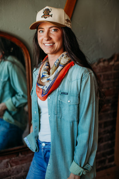 Texas Sage - vintage washed denim